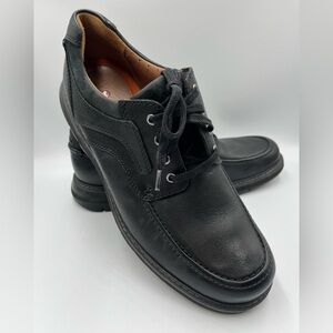 Men’s Clark’s Unstructured Black Leather Oxfords Size 11